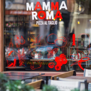 Mamma Roma window restaurant